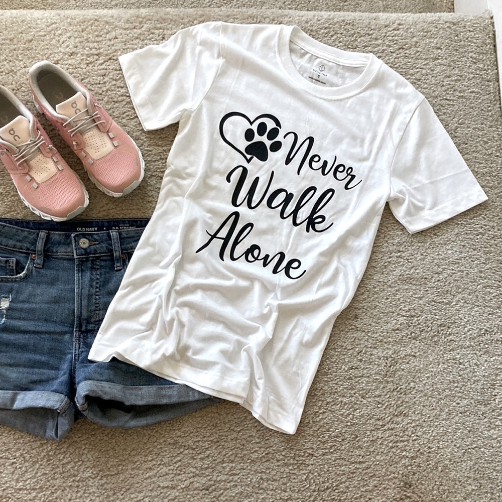 ‘Never Walk Alone’ Short Sleeve Graphic Tee - Picture 7 of 9